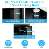 Gaderth 5-6 Rifle Gun Safe, Large Rifle g-Un Security Cabinet with Quick Access Keypad ＆ Optics Cut, Comes with Pistol Lock Box & Removable Shelf, 2 Keys for Home Office (Black) Gaderth