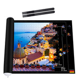 Collectix Premium Felt Puzzle Mat Roll Up for Small Puzzles - Non-Slip and Beautifully Soft - Jigsaw Storage for up to 500 Pieces - Portable Saver, Keeper and Holder Collectix