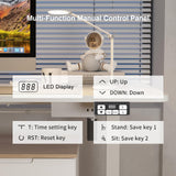 RRTECHFORU 63x24inch Adjustable Desk Electric Standing Desk Sit Stand up Desk Height Adjustable Home Office Workstation White RRTECHFORU