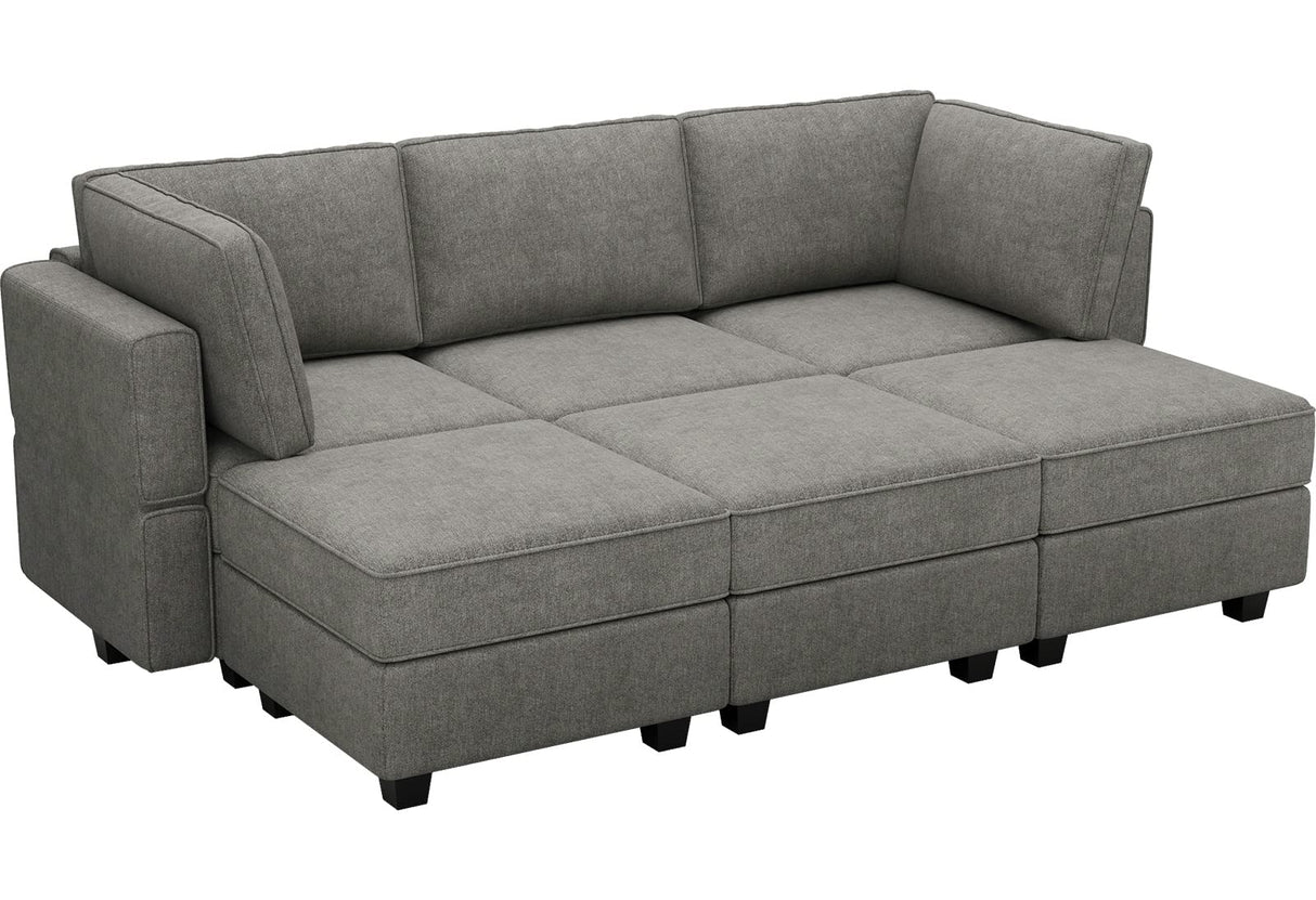 Belffin Modular Sectional Sofa Sleeper Modular Sectional Couch Sofa Convertible Sectional Couch Reversible Sofa Bed Grey Belffin