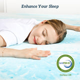 Sweetcrispy Mattress Topper King, 3 Inch Thick Memory Foam Gel Infused Cooling Toppers Pad for King Size Bed, Sleeper Sofa, RV, Camper, CertiPUR US Certified, Ventilated and Breathable Sweetcrispy