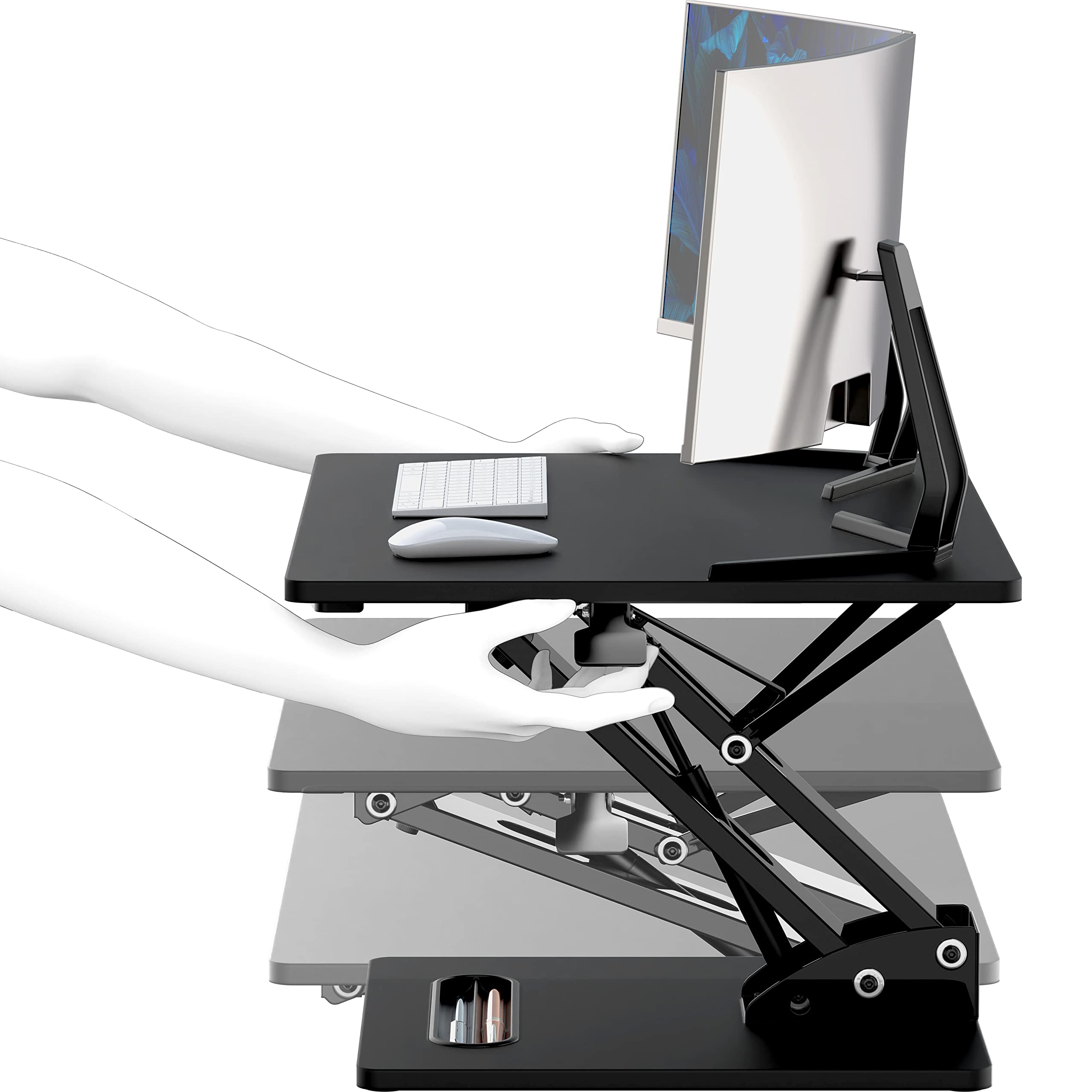 SHW 28" Over Desk Height Adjustable Standing Desk