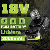 VINIDA 2Pack 3.0Ah P102 Li-ion Replacement for Ryobi 18V Battery and Charger Compatible with Ryobi Battery 18V P190 P104 P108 VINIDA
