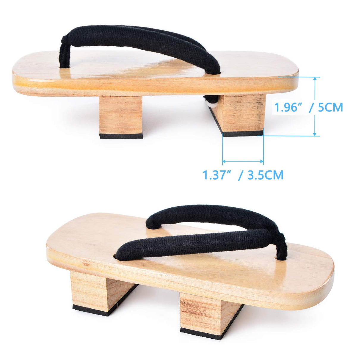 Japanese Wooden Clogs Sandals Japan Traditional Shoes Geta With Tabi Socks (US 8/25.5cm) Azumasun