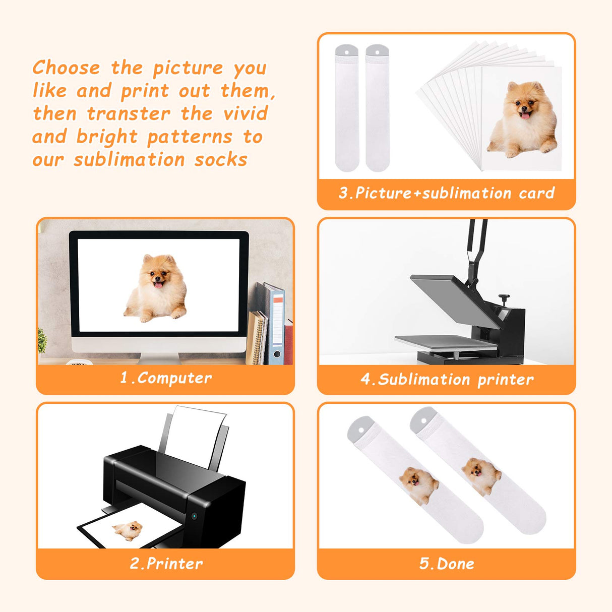 2 Pieces Metal Straight Sock Sublimation Jigs with 10 Sheets Heat Transfer Paper Sublimation Crew Sock Jig for Dye Sublimation Heat Press Socks Printing DIY Socks Accessory (17.83 x 3.35 Inches) Hotop