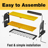 YYR Power Tool Organizer with Charging Station Wall Mount, Cordless Drill and Battery Holder for Garage Organization, Electric Tools Storage Rack Build in Surge Protection Power Strip - Yellow Shelf YYR