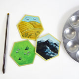 Apostrophe Games Hexagon Board Game Tiles – 20Pcs Large Game Board Pieces – Blank Game Board Chits, Same Size as Settlers of Catan – Create Your Own Custom Tiles Apostrophe Games