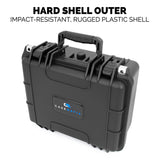 CASEMATIX 13" Two Gun Hard Case for 2 Handguns - TSA Approved Waterproof & Shockproof 2 Pistol Hard Case, Double Handgun Case with Accessory Storage for Multiple Magazines and Other Accessories CASEMATIX