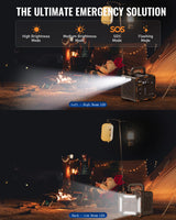 YEWPINY EM300 Portable Solar Power Station, 259Wh LiFePO4 Battery, 65W USB-C PD Fast Charging, 600W Peak, AC/DC/USB-A Outputs for Camping, Home, and Emergency Use yewpiny