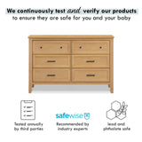 Davinci Sawyer Farmhouse 6-Drawer Dresser in Honey DaVinci