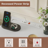 ADORNEVE Nightstands Set of 2,White Night Stand with Charging Station & Drawers,Night Stands for Bedrooms 2 ADORNEVE