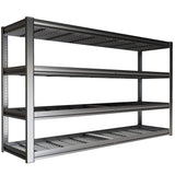 PMKES 68" W Garage Shelving Unit, 68" W x 24" D x 68" H, Heavy Duty Garage Storage Shelves, 4 Tier Storage Rack Shelf, Industrial Adjustable Shelves for Basement Warehouse PMKES