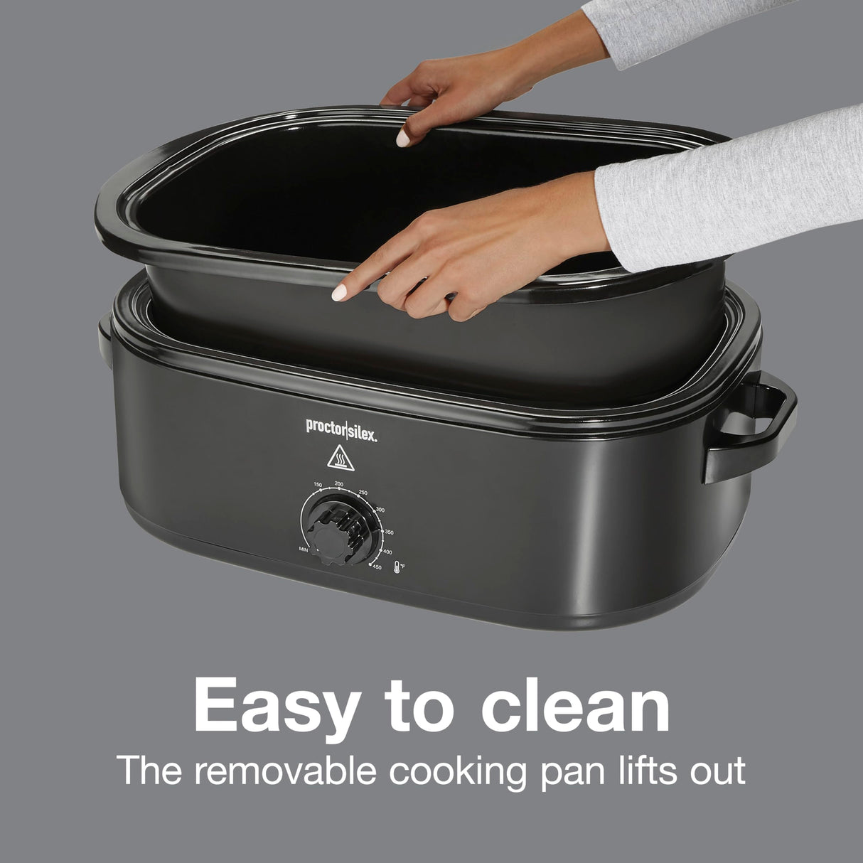 Proctor Silex 24-Pound Electric Roaster Oven with Variable Temperature Control, Self-Basting Lid & Removable Pan, 18 Quart, Black (32211) Proctor Silex