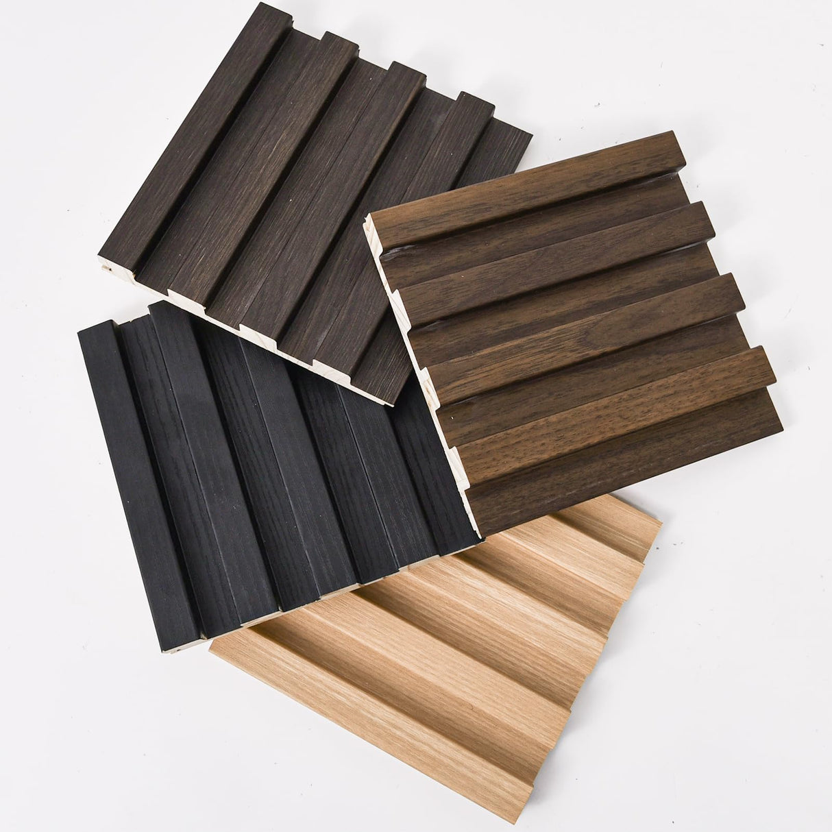 Art3d Slat Wood Wall Paneling for Interior and Ceiling Decoration - 4 Samples Pack, 6 x 5.7in. Art3d