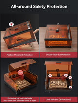 ATOMSTACK A24 Ultra 24000mW Output Laser Engraving Machine for Bulk Engraving Cutting with Enclosure Camera Engraving Machine for Wood Acrylic Leather Stone Metal with B3 Enclosure ATOMSTACK