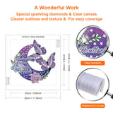 Stalente Diamond Painting Kits for Adults Moon Saying, 5D Special Shape Diamond Art Kits for Beginners, Crystal Rhinestones Diamond Painting for Home Wall Decoration Gift 12×12inch, Butterfly Stalente