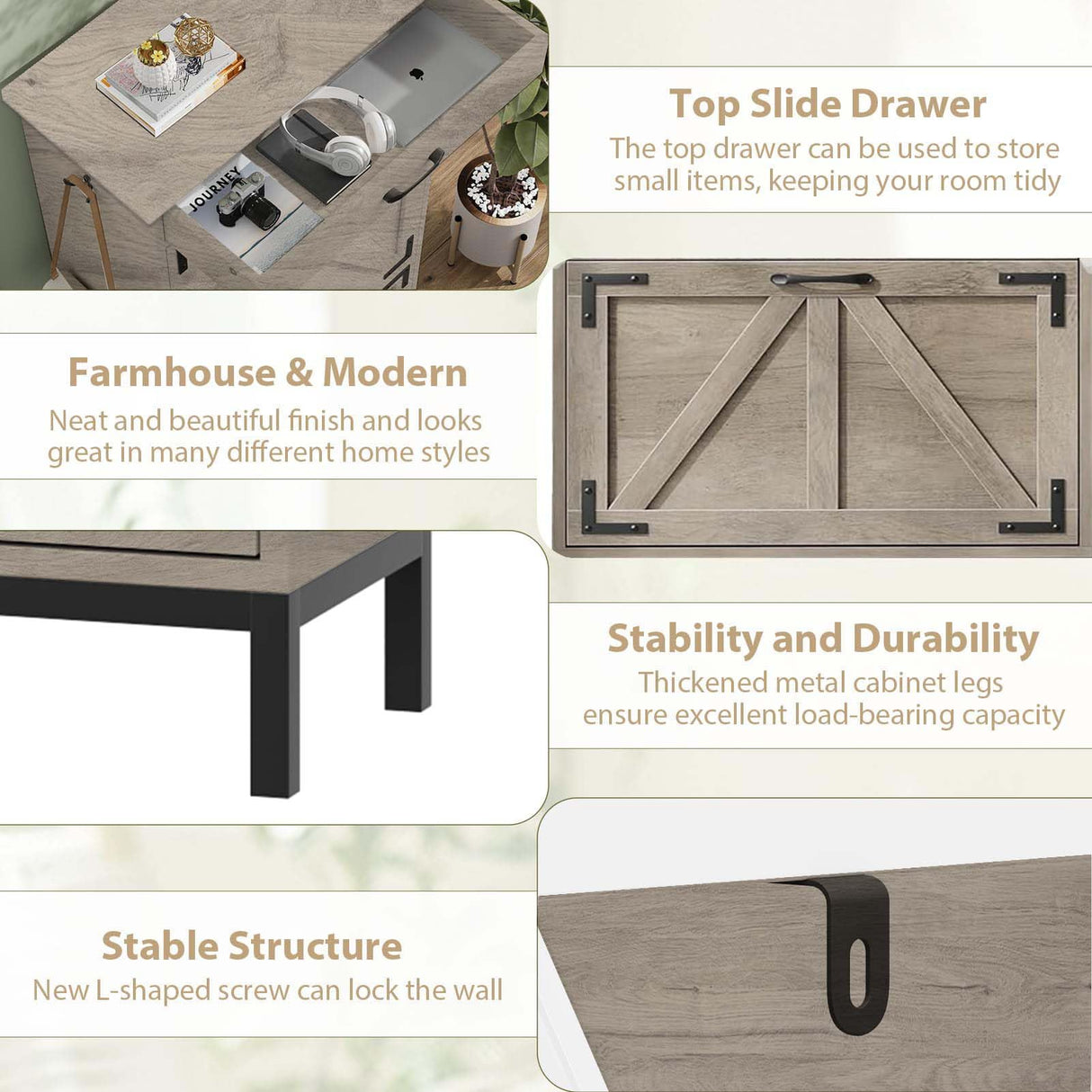 Jocoevol Shoe Cabinet Storage for Entryway with 3 Flip Drawers and 1 Top Drawer, Freestanding Hidden Narrow Shoe Cabinet with Metal Legs for Foyer, Hallway (Grey) Jocoevol