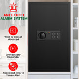 8.1 Cuft Large Home Safe Fireproof Waterproof, Home Safe Box With Fireproof Waterproof Bag, Combination Lock and Inner Cabinet, Anti-Theft Alert, Mute Mode, Document Safes For Home Business Office GHJGAGE