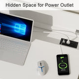 Treocho Computer Desk with USB Charging Ports and Power Outlets, Modern Simple 40 inch White Desk with 2 Drawers, Vanity Desk, Makeup Table for Home Office, Bedroom Treocho