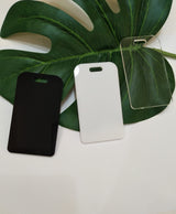 10pcs of Acrylic Rectangle Luggage Tags, Blank Acrylic Rectangle, Acrylic Blanks, Keychain Blanks, Acrylic Reserve Seating Tag (White) XIAOYUE