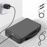 KENRONE Portable Safe Box,Biometric Gun Safe for Handgun,Fingerprint Cabinet Boxes with Keys and Password to Quick Unlock,Safe Case for Guns Nightstand Travel Carry-on KENRONE