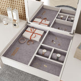 CRE8TIVE Self Adhesive Grey Velvet Flocking Liner for Jewelry 12"x80" Felt Drawer Liner Sheets Grey Peel and Stick Wallpaper Velvet Drawer Liner Stickers Roll for Bedroom Cabinets Dressers Box Lining CRE8TIVE