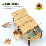 Quictent Large Metal Chicken Coop Run W/Nesting Box for 30+ Poultry with Heavy Duty Wire Mesh and Waterproof Roof Cover, Outdoor Walk-in Cage Peak Hen House for Yard Farm, 18x9x6.6FT Quictent