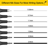 JiaoJiRen Calligraphy Set Fountain Pens with 8 Different Size Nibs and 60 Ink Cartridges(12 Colors),Calligraphy Pen Set for Beginner Writing Drawing Practice JiaoJiRen