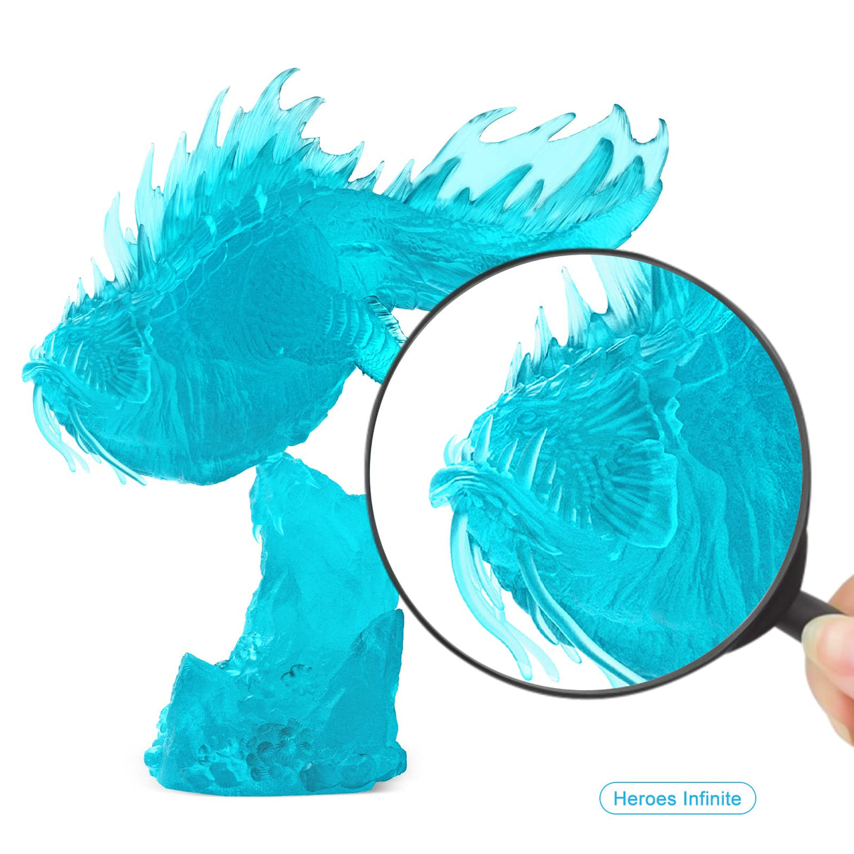 ELEGOO Standard LCD 3D Printer Resin, Fast UV-Curing 3D 405nm UV Resin Photopolymer Resin for High Precision Rapid LCD 3D Printing Clear Blue 1000G ELEGOO