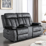 GUEAPY Reclining Loveseat-Power Reclining Loveseat with Console,Love Seat Recliner Sofa,Dual Reclining loveseat with Heat and Massage,Cup Holders, USB & Type-C Charge Ports,Pocket, for Living Room GUEAPY