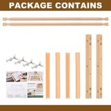 PATIKIL Needlepoint Embroidery Tapestry Scroll Frame, 33"x12" Beech Wood Cross Stitch Frame Needlepoint Holder Quilting Hoop Stand Stitching Frame for Sewing PATIKIL