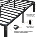 Metal Bed Frame King Size, 14 Inch 3500 lbs Heavy Duty Platform Bed FramesSteel Slats Noise Free No Box Spring Needed, Easy Assemble Sturdy Bedframe with Storage and Mattress Retainers BOLTRISE