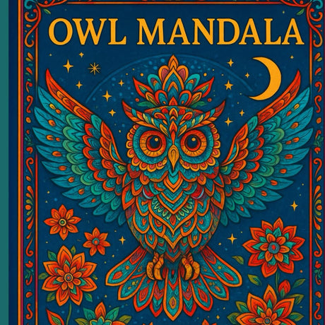 Owl Mandala Coloring Book | Stress Relief and Relaxation Coloring Pages for Adults with Intricate Owl & Mandala Designs Majosta