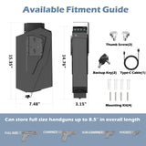 Z ZLJUAN Mounted Gun Safe for Pistols,Quick-Access Handgun Safe for Nightstand Bedside Desk Bed Gun Safes,Pistol Safe with Keypad Lock,Key (Drop Down Safe(Keypad)) Z ZLJUAN