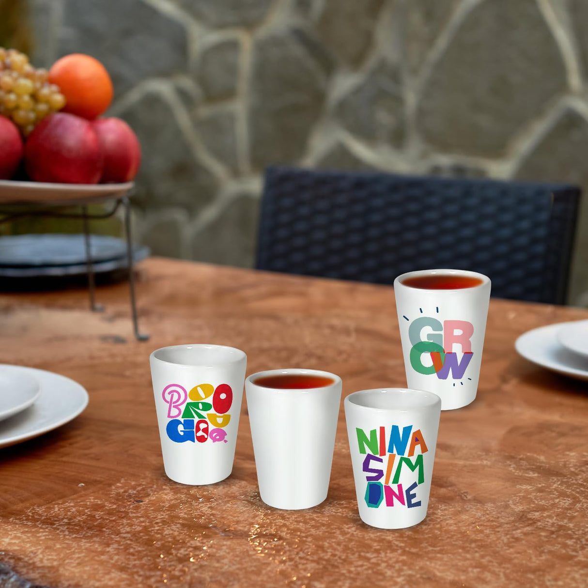 AGH Sublimation Ceramic Shot Glasses 1.5 oz Set of 12 Shot Glasses Sublimation Blanks Products Personalized Shot Glasses Bulk for Whiskey, Tequila, Vodka, Espresso AGH