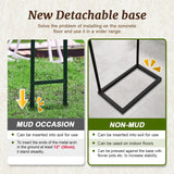 Newsmarts Garden Arch Arbor 7.9FT x 4.6FT Pergola Trellis with Stable Detachable Base for Wedding Ceremony Party Outdoor Climbing Plants Black Metal Newsmarts