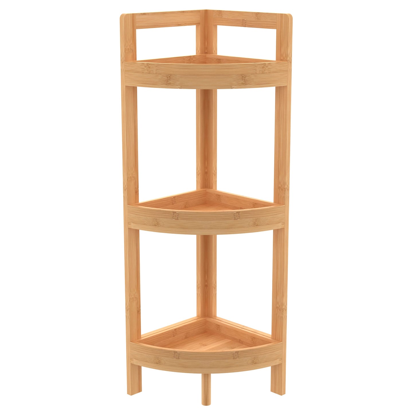 Bamboo Corner Shelf with 3 Tiers - Stylish Floor Standing Unit for Small Spaces by ClosetMaid - WoodArtSupply