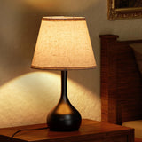 ONEWISH Touch Bedside Lamp for Bedroom, 3-Way Dimmable Farmhouse Table Lamps for Nightstand with Fabric Shade, Desk Lamp for Kids Reading, Home Office ONEWISH