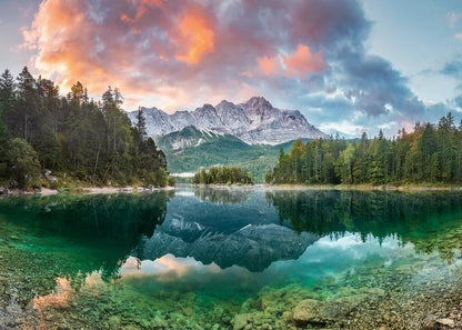 Ravensburger Eibsee Lake, Zugspitze, Germany 1000 Piece Jigsaw Puzzle for Adults | Unique, Pieces | Anti-Glare Surface | FSC Certified, Eco-Friendly | Amazon Exclusive