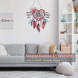 Dreamcatcher Diamond Art Painting Kit, Hanging Double Sided Sun Catchers Ornament, Lucky Diamond Art Painting Crafts Gift, DIY 3D Special Gem Diamond Dot Kit for Adults, Box Package (Red-Love) TSRUVYL