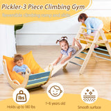 deli Pikler Triangle Set 7 in 1, Adjustable & Foldable Montessori Climbing Set, Large Size Climbing Toys for Toddlers Inside Indoor, Climb Activity Jungle Gym Make a Great Gift for Boys Girls deli