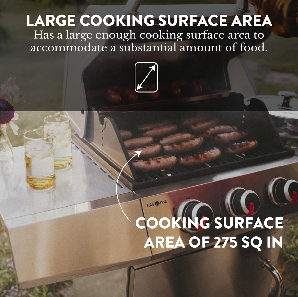 GasOne Deluxe 3+1 Burner Stainless Steel– Outdoor Cabinet Style with Side Burner - Wheels - High-Temperature Paint Coating Gas BBQ Grill – Elegant and Luxurious Design Gas One