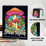 Stress Relief Spiral Coloring Book for Adults Women Girls Hardcover Floral Patterns Animals Themes Aesthetic Illustrations Relaxing Large Print Pages Relieve Anxiety Mindfulness SOUTHERN LOTUS