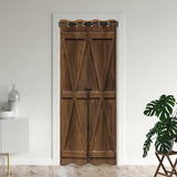 Retro Wooden Farm Doors Door Curtains for Doorways, Rural Farmhouse Barn Wood Blackout Curtain for Kids Bedroom Closet, Grommet Thermal Insulated Privacy Door Drapes for Room Divider, 42" W x 80" L Czrouz