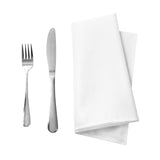 25pcs Polyester Cloth Napkins - 17 x 17 inch White Dinner Washable Napkins with Hemmed Edges for Restaurant/Wedding/Hotel(25,White) Ascoza