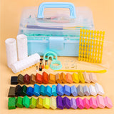 Caydo 177 PCS Polymer Clay Earring Kit with 3-Layer Storage Box, 44 Color Clays, 24 Earring Cutters and Accessories, Instructions Included Caydo