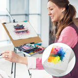 TecUnite 120 Sheets Cotton Watercolor Paper Cold Press Paper Pack for Students Adults Watercolorist Beginning Artists(6 x 6 Inch,230gsm) TecUnite