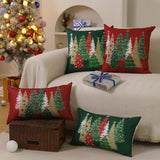 DFXSZ Christmas Pillow Covers 18x18 Inch Set of 2 Christmas Tree Decorative Red Throw Pillows Winter Christmas Decor for Home Couch TH-50C18 DFXSZ