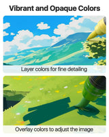 JusArt 30 Colors Acrylic Paint Markers Brush Tip, Water Based Paint Pens with Automatic Ink-Control, Waterproof 1-8mm Flexible Tip Acrylic Markers for Rock Painting, Wood, Fabric, Egg, Art Supplies JusArt