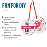 WILLBOND Sublimation Blank Pendants, MDF Personalized Sublimation Pendant Blank Bulk Halloween Christmas Ornaments Discs Supplies for DIY Decor (24 Pieces) WILLBOND